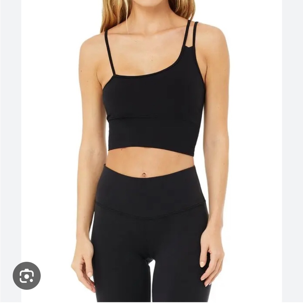 ALO YOGA Offset black bralette bra size XS
